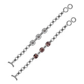 AB-6145-ST Sterling Silver Bracelet With Smokey Quartz Jewelry Bali Designs Inc